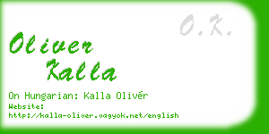 oliver kalla business card